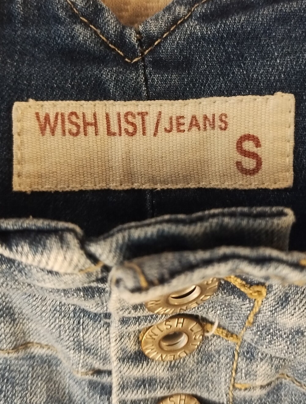 Wishlist Wide Leg Crop High Rise Button Fly Jeans Size S - Picture 5 of 5